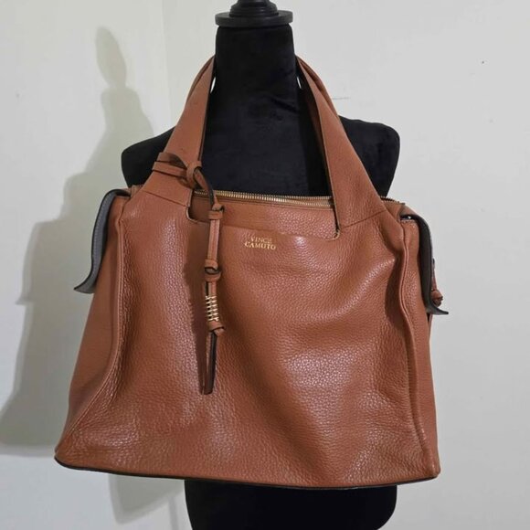 Vince Camuto Brown Leather Handbag - Picture 1 of 10